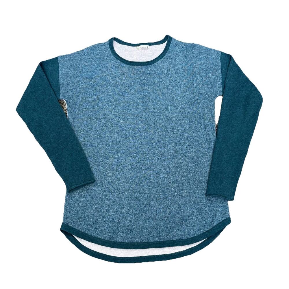 Smartwool Shadow Pine Color Block Marino Wool Blend Sweater Women's S Pullover